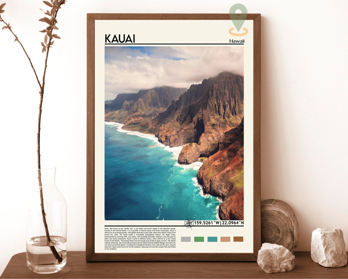 Kauai Print Kauai Poster Kauai Wall Art Kauai Travel Kauai Art Print Kauai Artwork Kauai Photo Kauai Hawaii Print Hawaii Poster