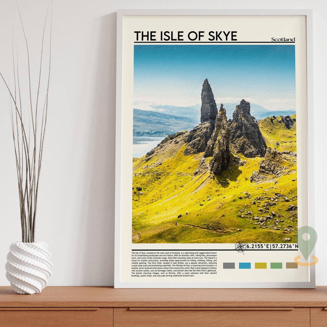Isle Of Skye Travel Print Wall Art Isle Of Skye Wall Hanging Home Dcor Isle Of Skye Gift Art Lovers Scotland Art Lover Gift Isle Of Skye - Image 3