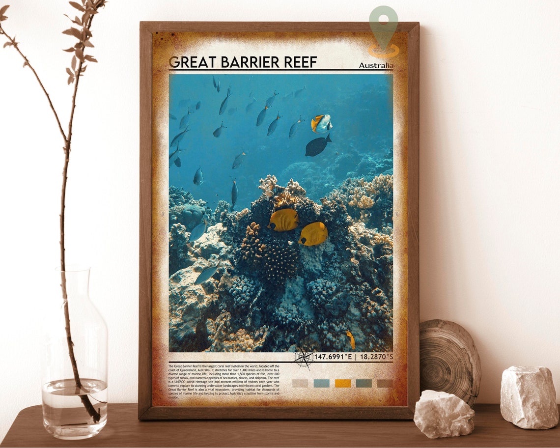 Great Barrier Reef Australia Coral Fish Underwater Ocean Life Poster - Image 6