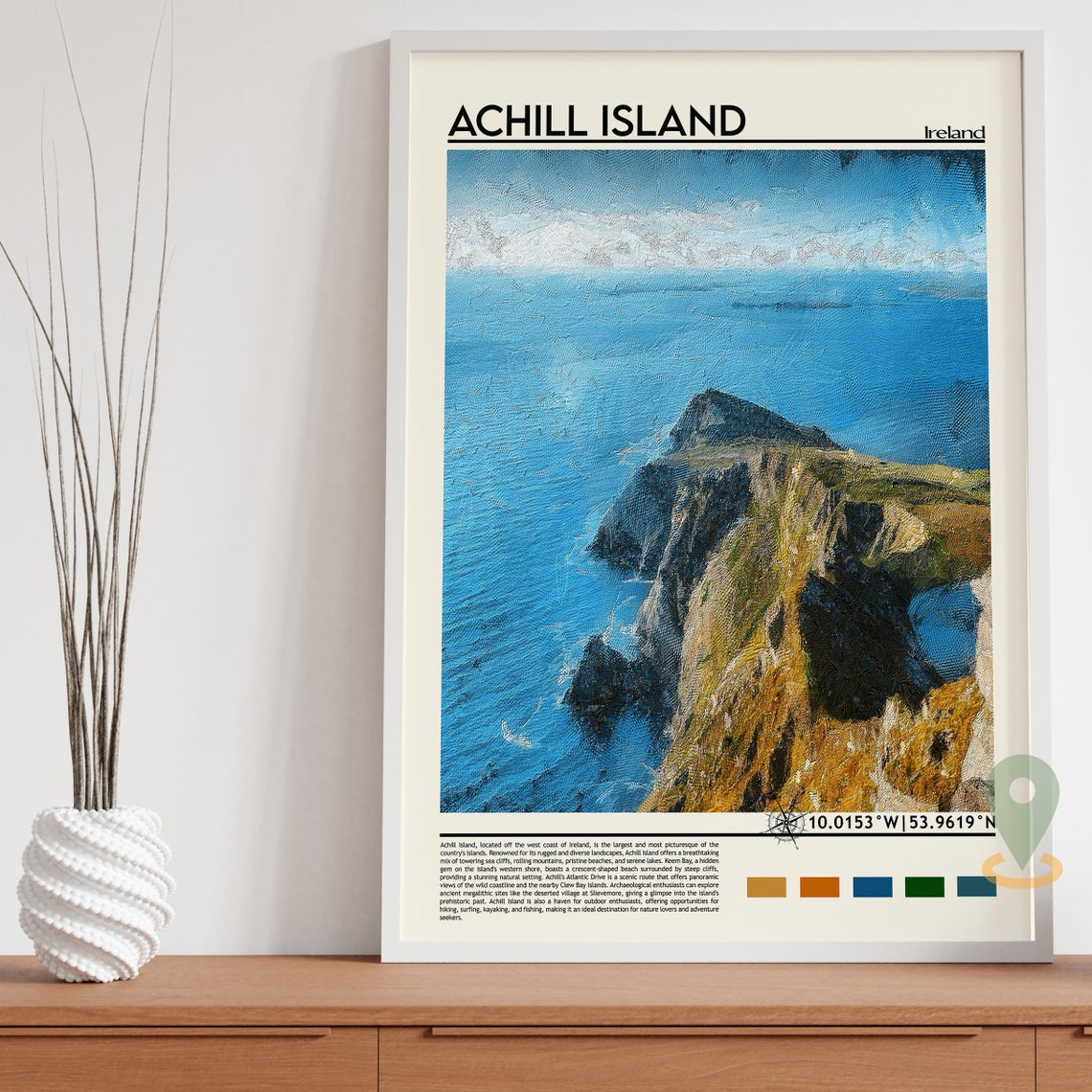 Achill Island Print Achill Island Poster Achill Island Wall Art Achill Island Travel Print Achill Island Art Print Ireland Print - Image 5