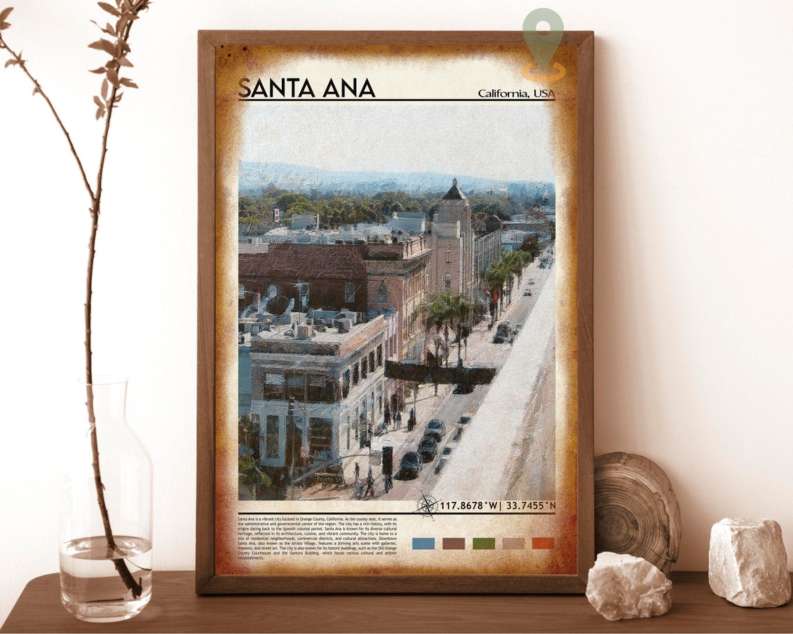 Santa Ana Print Santa Ana Poster Santa Ana Wall Art Santa Ana Travel Print Santa Ana Art Print Santa Ana Artwork California Print - Image 6