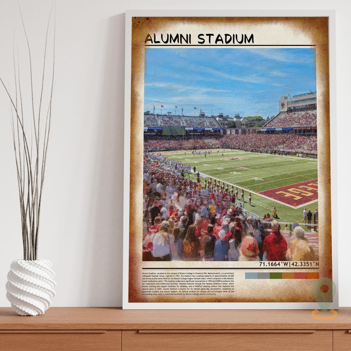 Alumni Stadium Print Alumni Stadium Wall Art Alumni Stadium Poster Alumni Stadium Photo Alumni Stadium Dorm Art Alumni Stadium Boston - Image 3