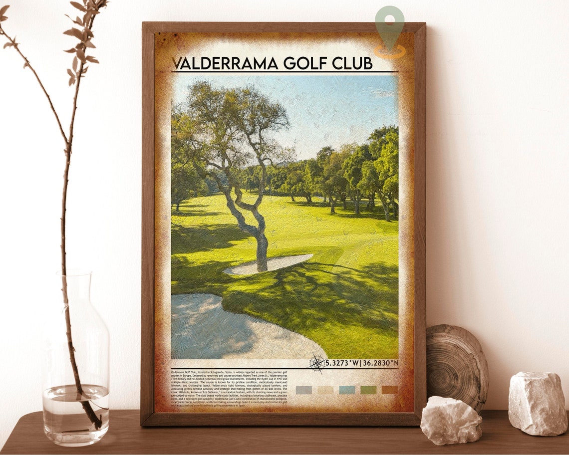 Valderrama Golf Club Spain Painted Fairway Vintage Golf Poster - Image 6