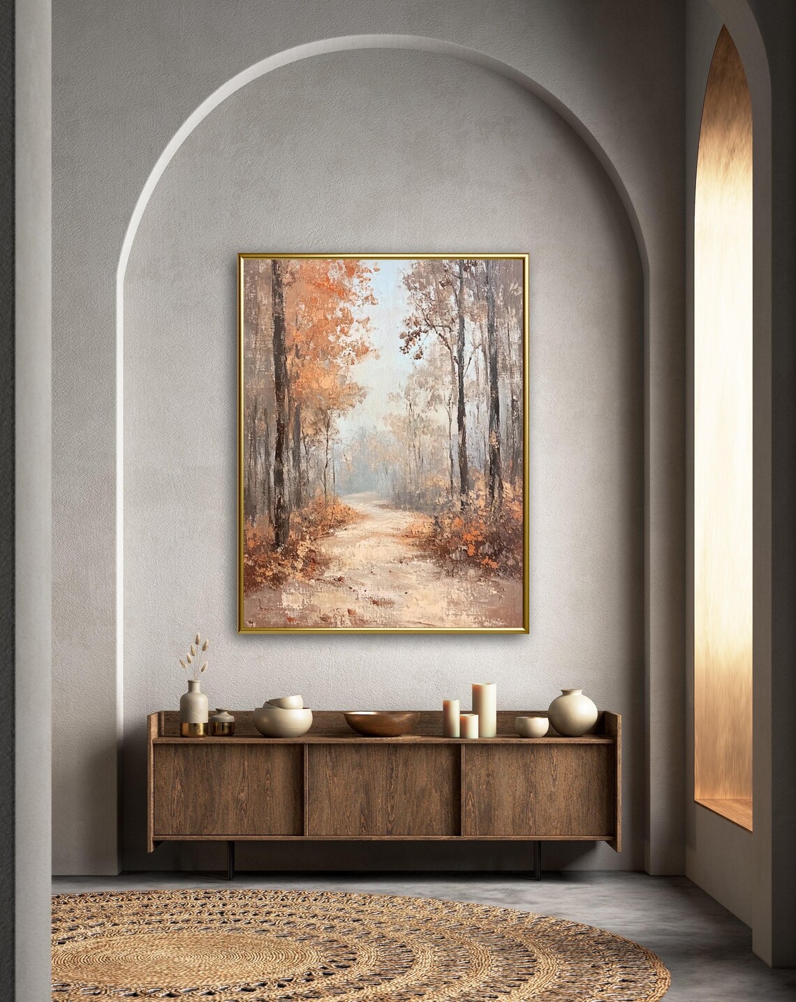 Vintage Rustic Fall Landscape Art Print, Farmhouse - Image 3
