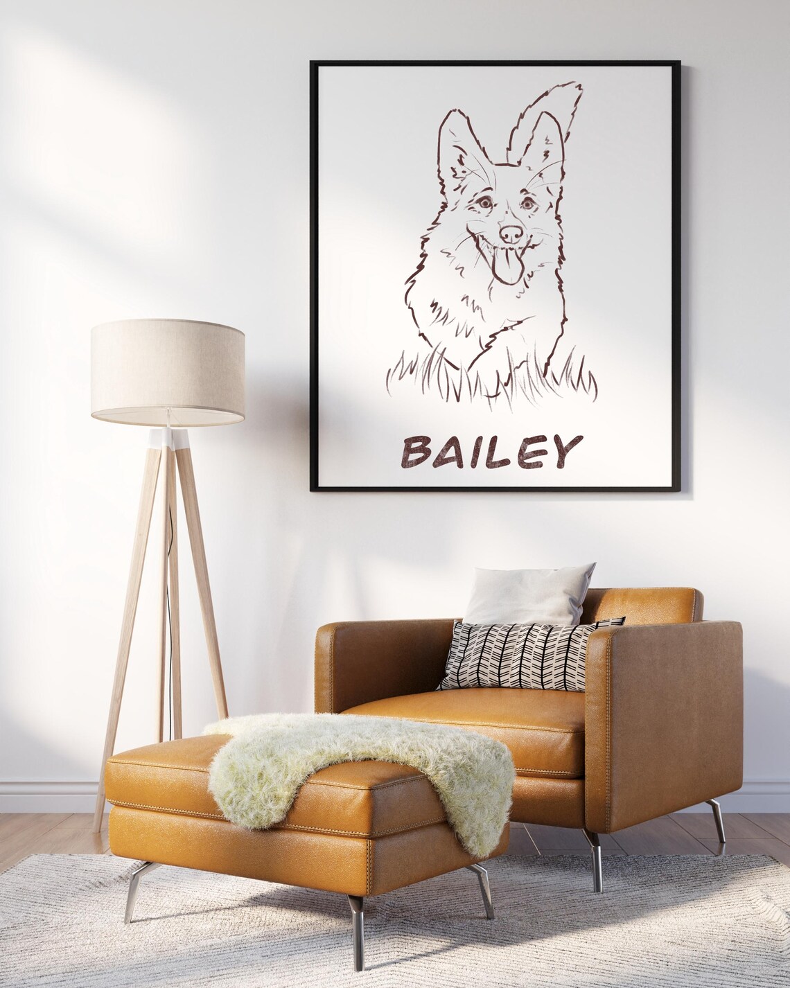 Custom Pet Painting Dog Portrait, Pet Remembrance Gift - Image 3