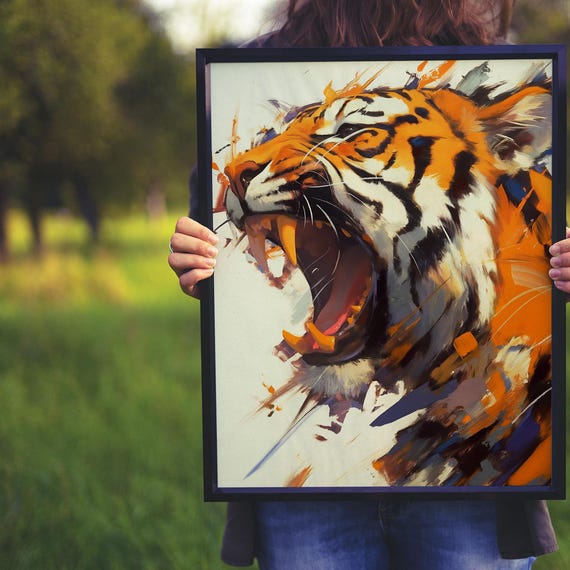 Bengal Tiger Wildcat Panther Gift For Her Bold Apex Cat Decor Wildlife Cat