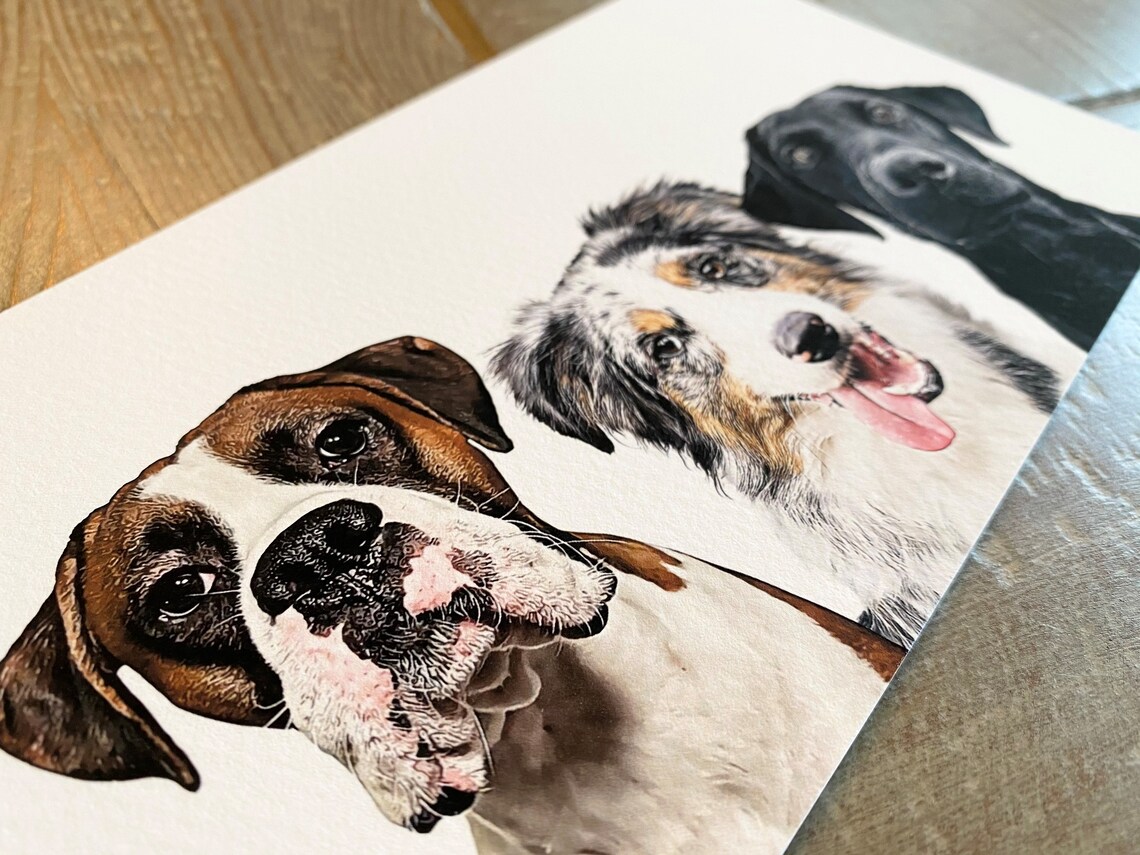 Custom Pet Portrait From Photo, Memorial Art Print - Image 4