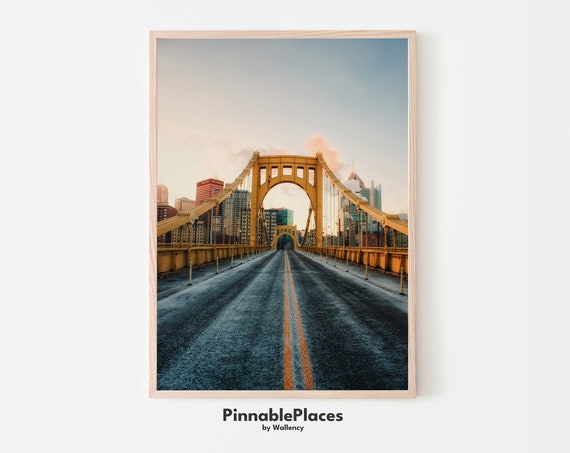 Pittsburgh Bridge Photo Print Pennsylvania Skyline Art File