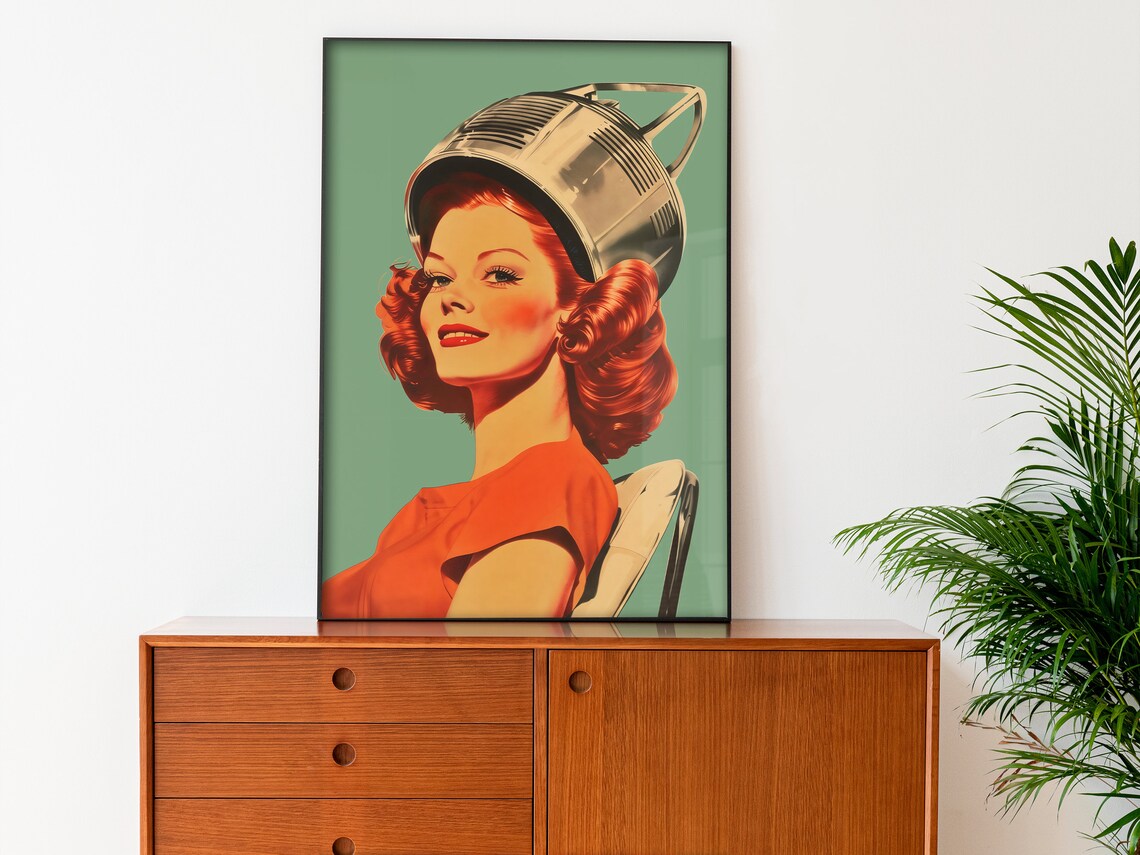 Hair Salon Retro Wash And Go Poster Print - Image 4