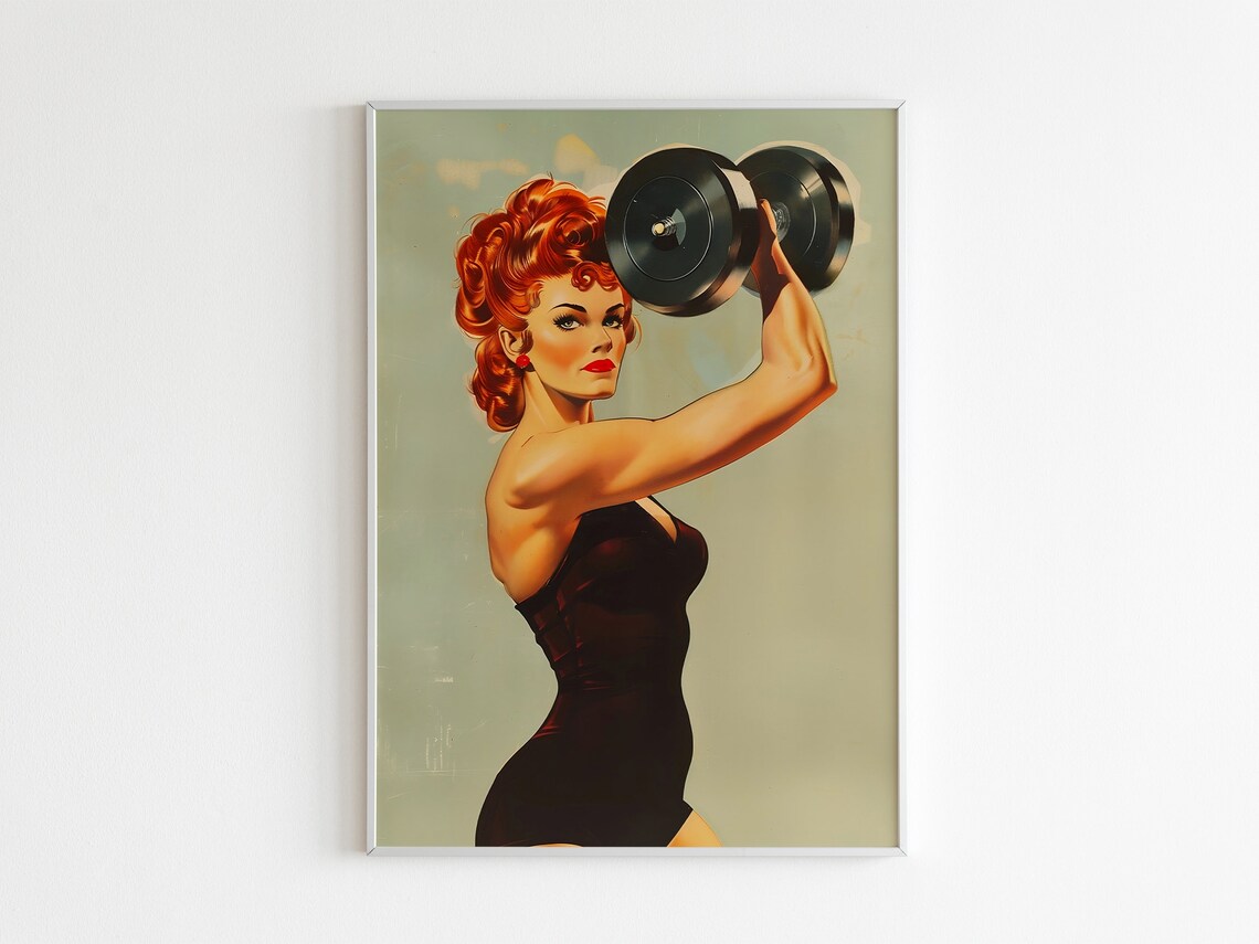 Retro Gym Poster, Fitness Bodybuilding Art Print - Image 3