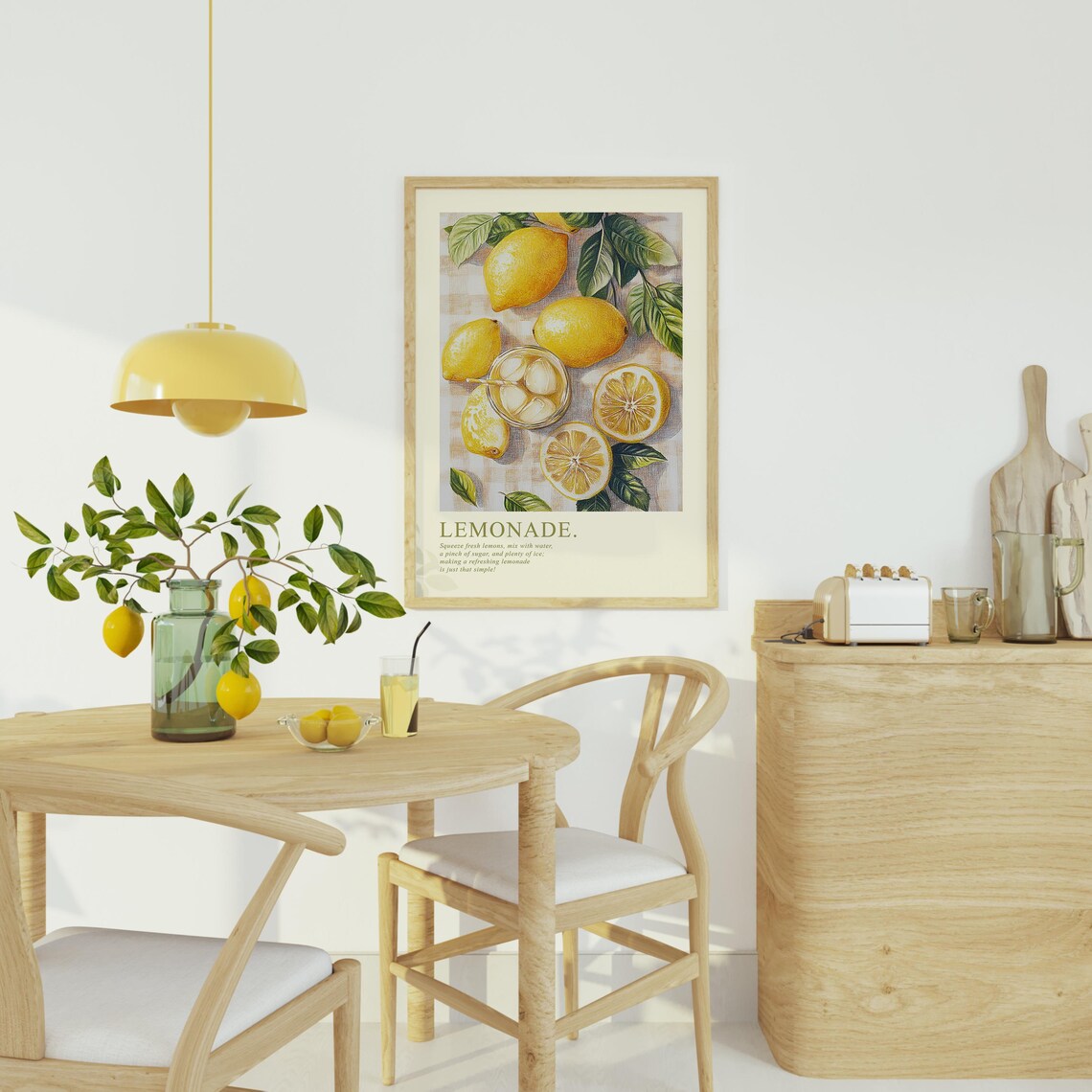 Lemonade Poster Print Refreshing Citrus Wall Art Lemon Prints Lemonade Wall Art Kitchen Wall Decor Art - Image 2