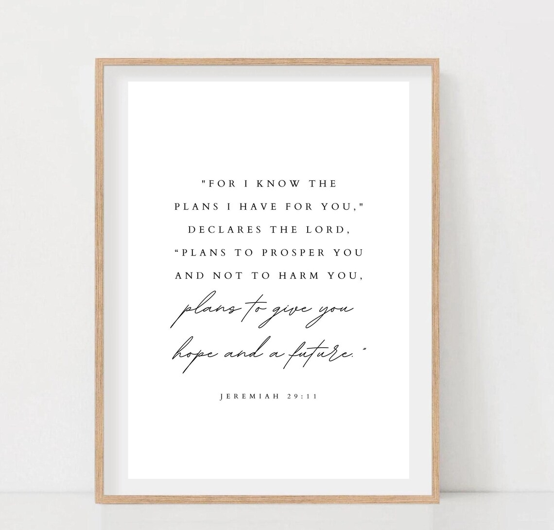 Jeremiah 29:11 Bible Verse Boho Art Print - Image 3