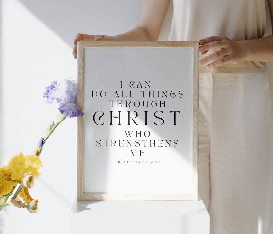 Philippians 4:13, Bible Verse Scripture Art