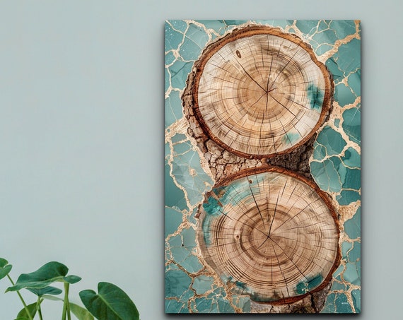 Abstract Tree Ring Nordic Art Print