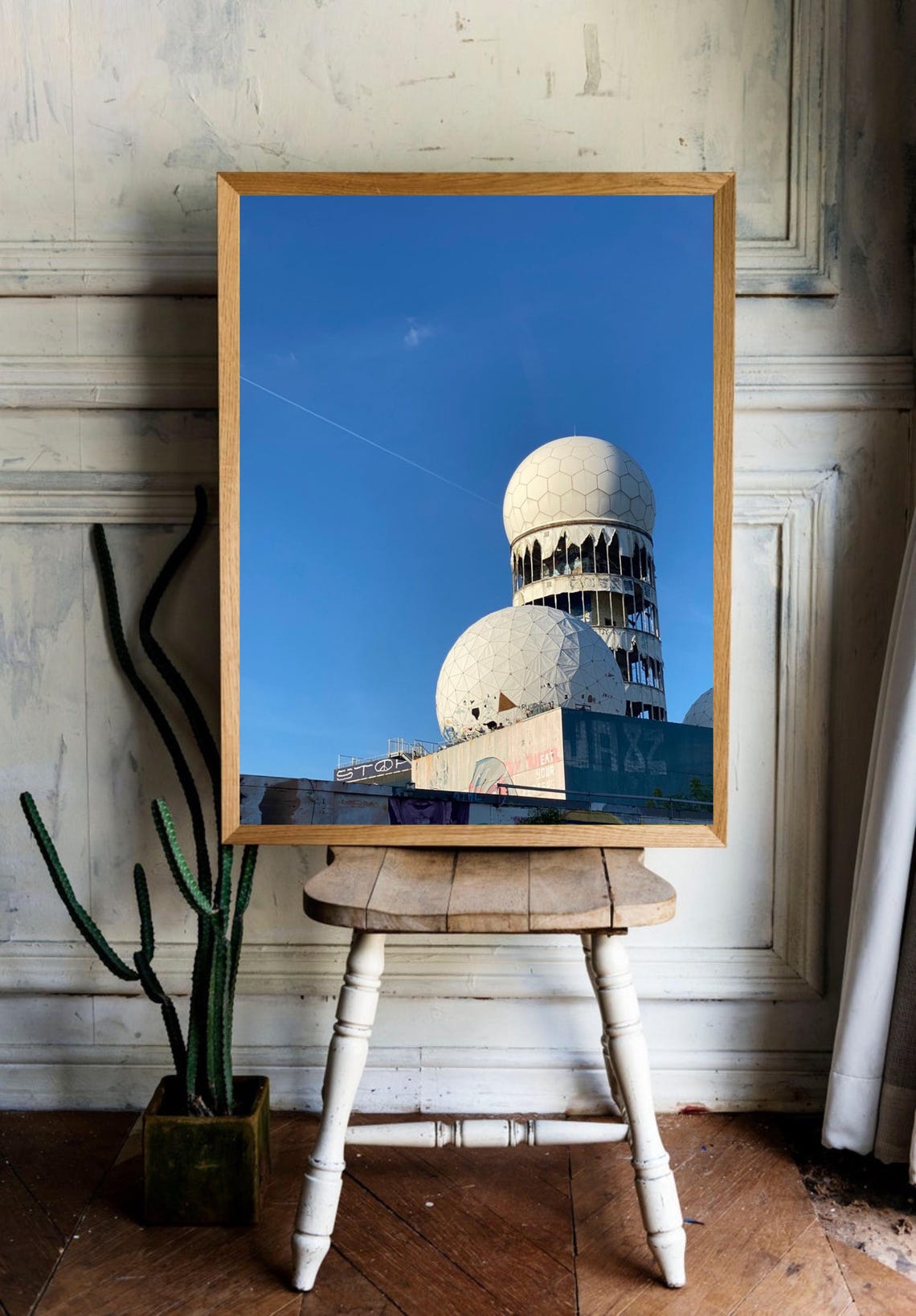 Abandoned Radar Domes Blue Sky Berlin Germany Urban Photo Poster - Image 3