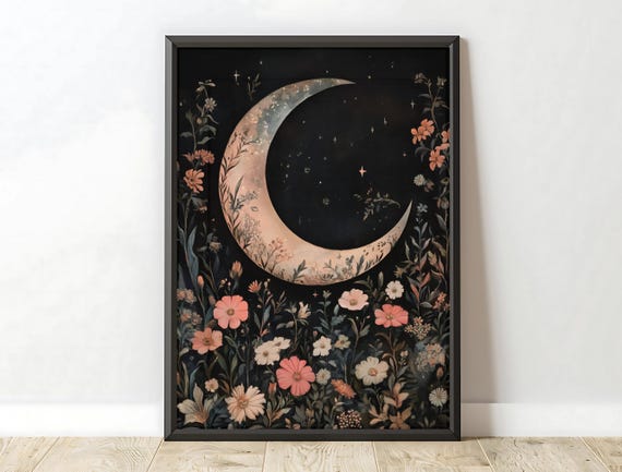 Vintage Cottagecore Print Moody Wall Art For Antique Home Decor Nature Inspired Decor Vintage Aesthetic Art Prints