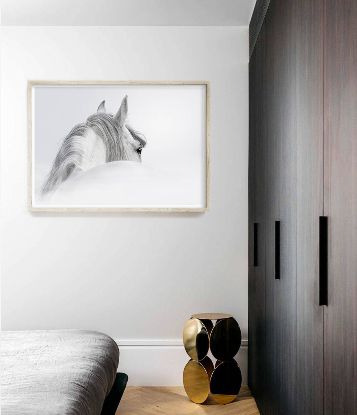 Black And White Horse Photography Wall Art Print - Image 3