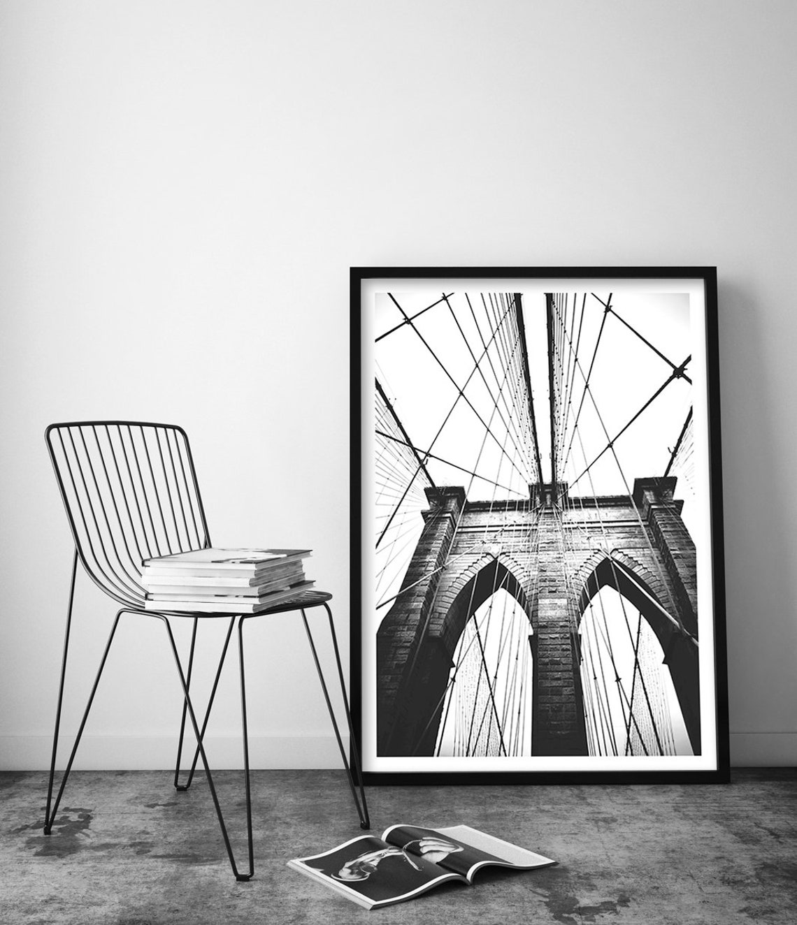 Brooklyn Bridge Print New York City Photo Black And White Brooklyn Wall Art Nyc Art New York City Poster New York Photography - Image 3