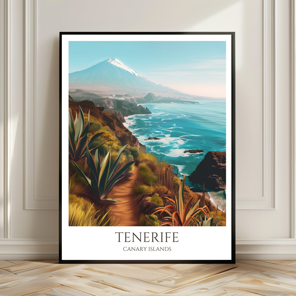 Tenerife Travel Poster, Canary Island Art Print