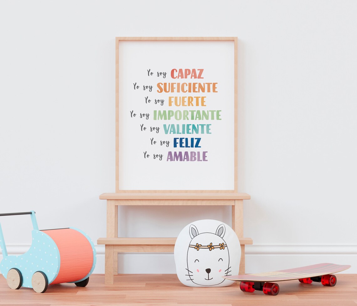 Kids Positive Affirmation Wall Art, Motivational Poster - Image 3