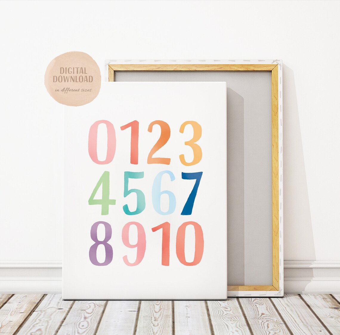 Homeschool ABC Poster, Rainbow Numbers Art Print - Image 3