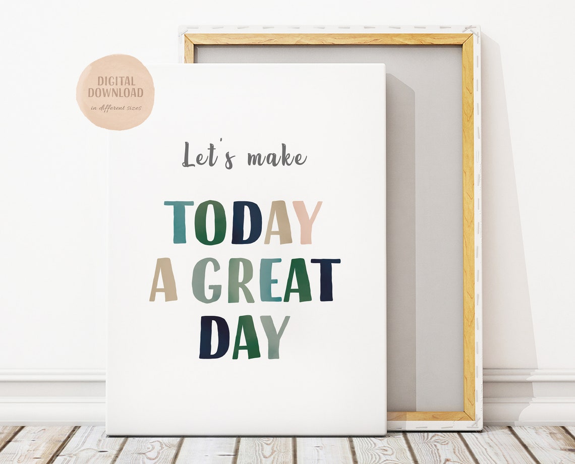 Lets Make Today A Great Day Rainbow Quote Classroom Decor Poster - Image 4