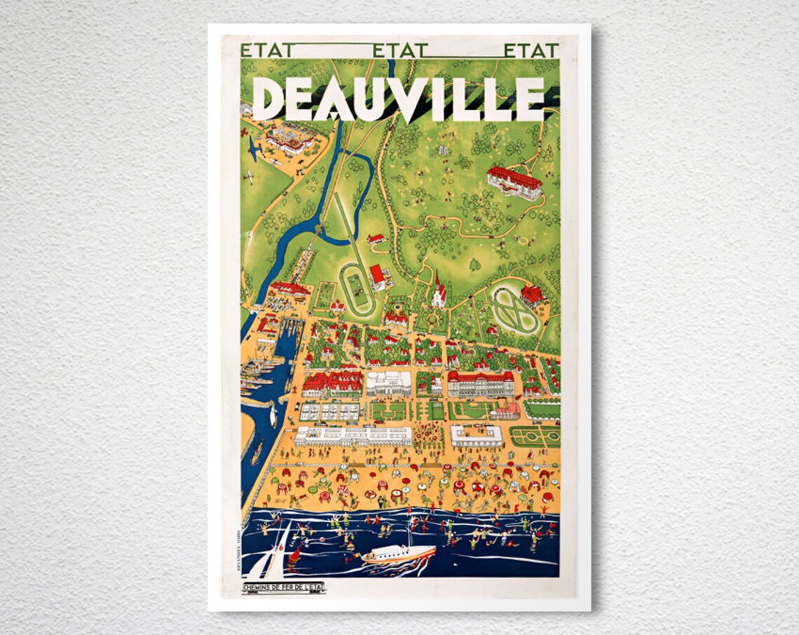 Deauville France Vintage Travel Poster Print - Image 2
