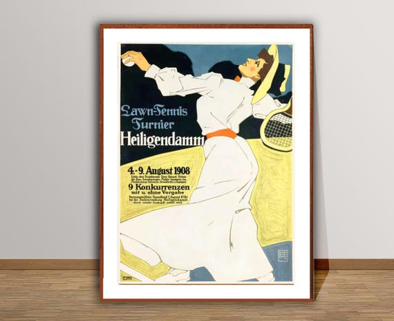 Lawn Tennis Turnier Heiligendamm Vintage Sport Poster Tennis Lovers Tennis Players Tennis Club