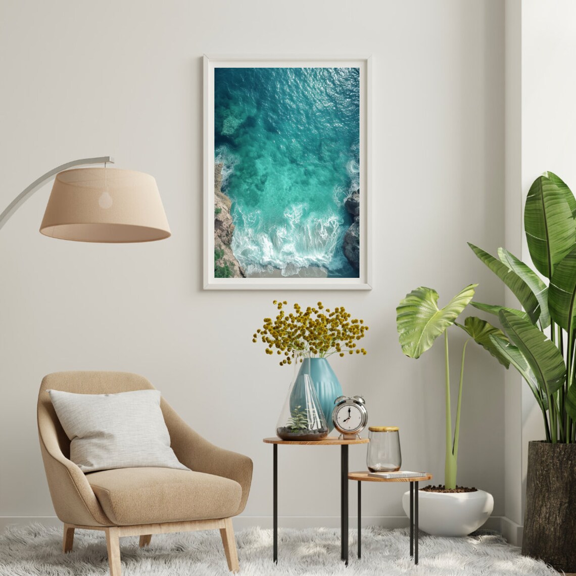 Beach Sea View Poster, Coastal Wall Art Print - Image 4
