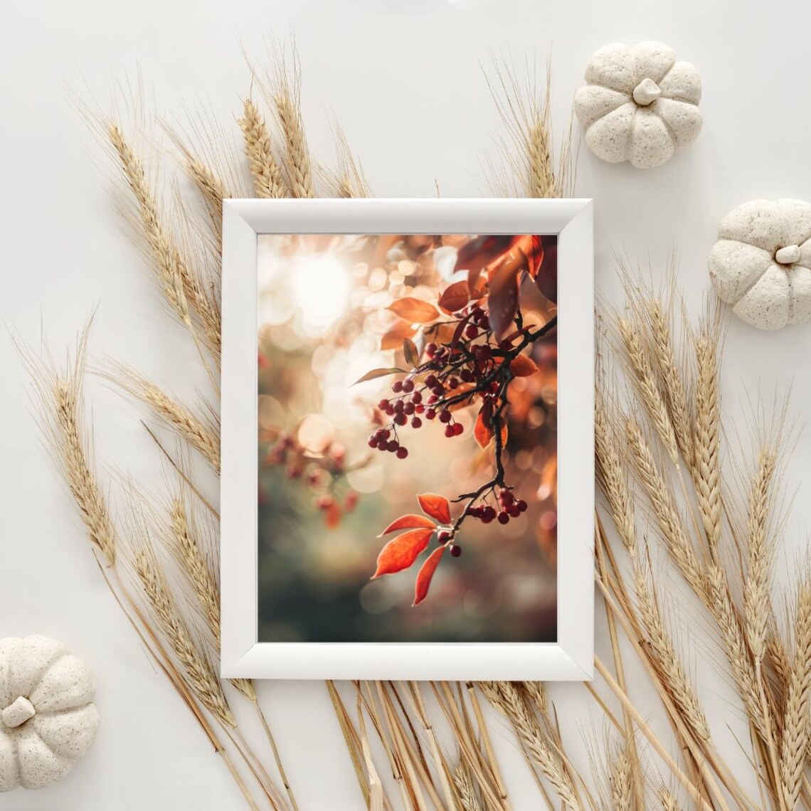 Autumn Red Berries Poster Print, Seasonal Decor - Image 4