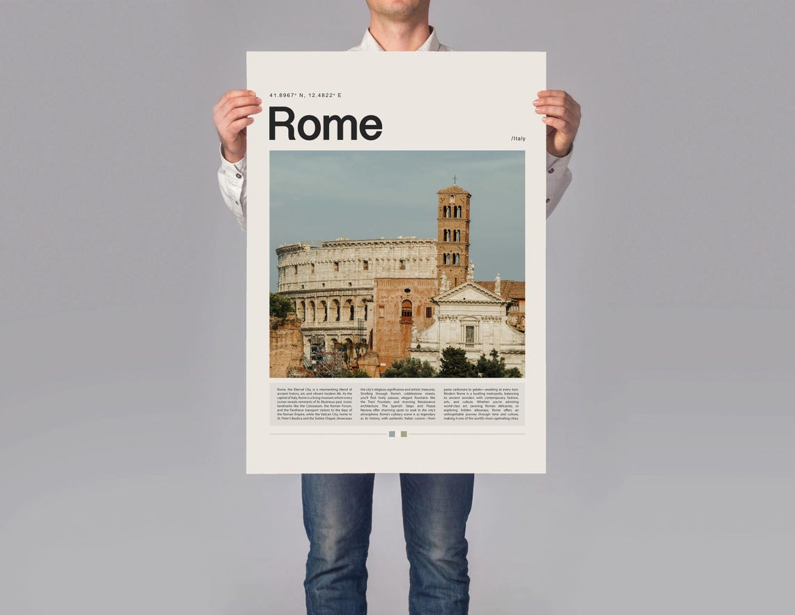 Rome Poster Rome Print Rome Wall Art Rome Gift Rome Travel Poster Rome Photo Italy Print Italy Poster Italy Travel Art Italy Poster - Image 2