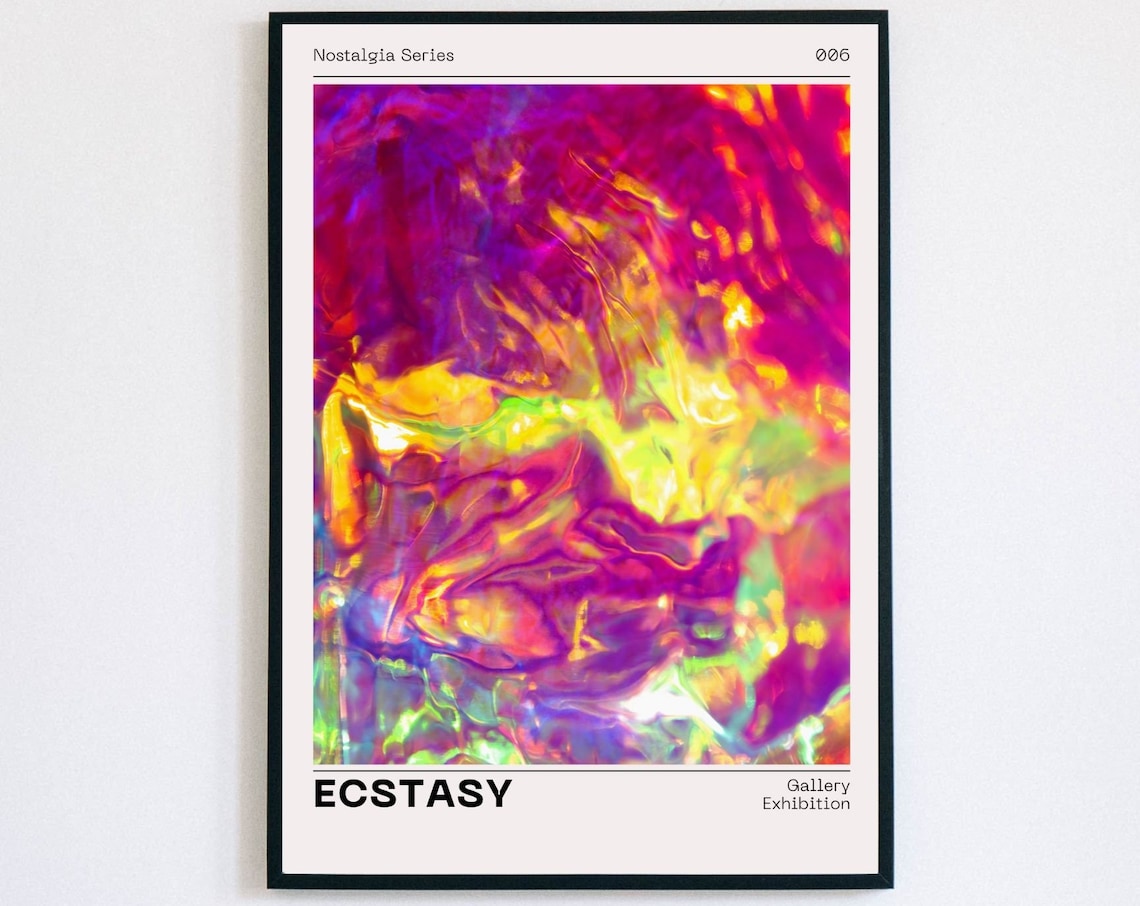 Ecstasy Euphoria Aura Retro Gradient Art Print