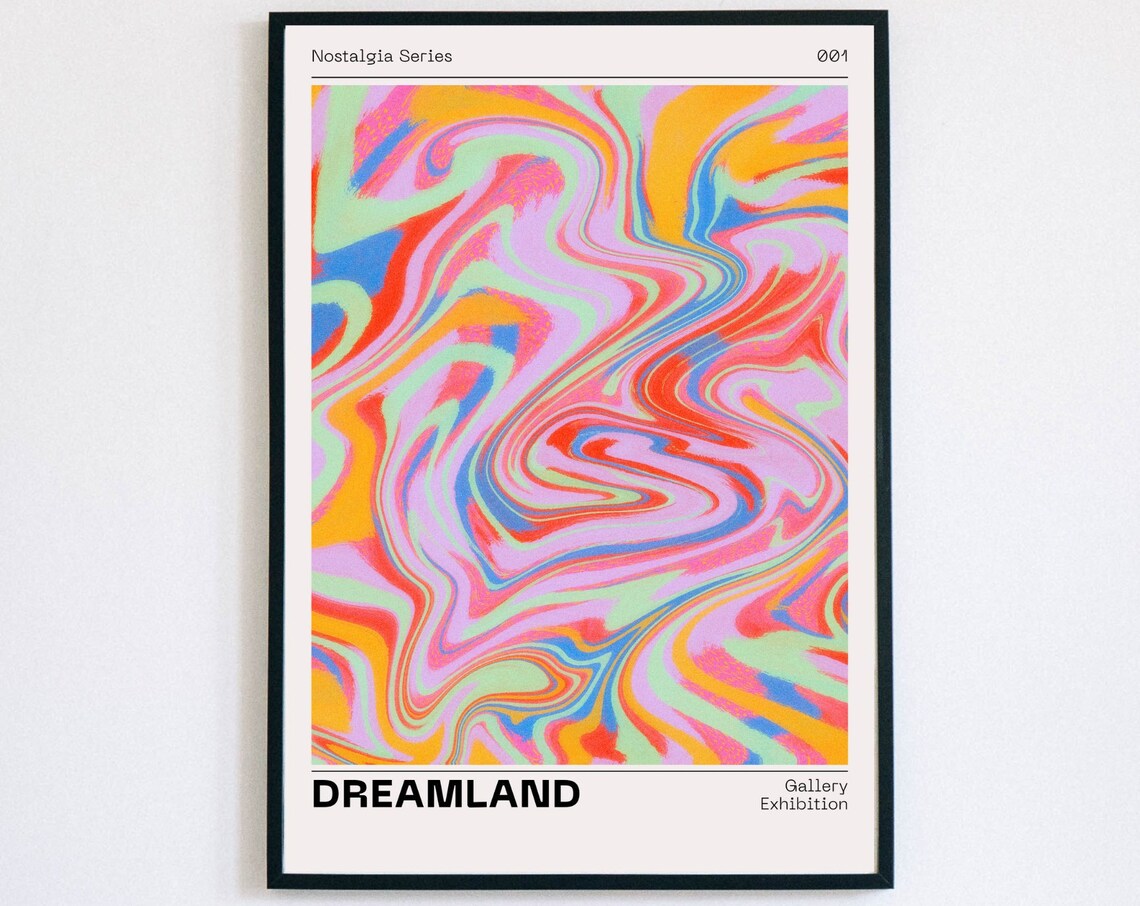 Dreamland Euphoria Aura Retro Gradient Art Print