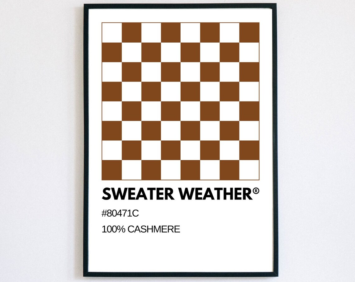 Sweater Weather Minimalist Christmas Art Print