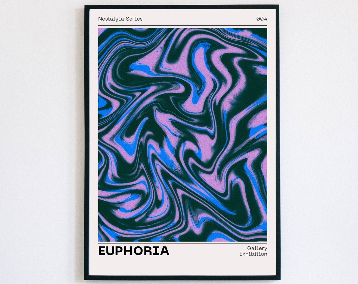 Euphoria Aura Retro Gradient Poster Print