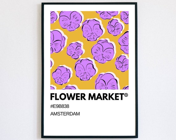 Flower Market Art Print, Amsterdam Floral Decor