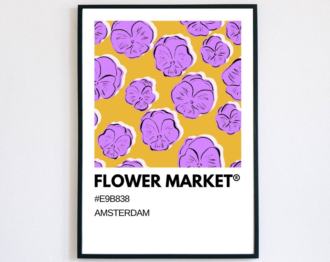 Flower Market Art Print, Amsterdam Floral Decor
