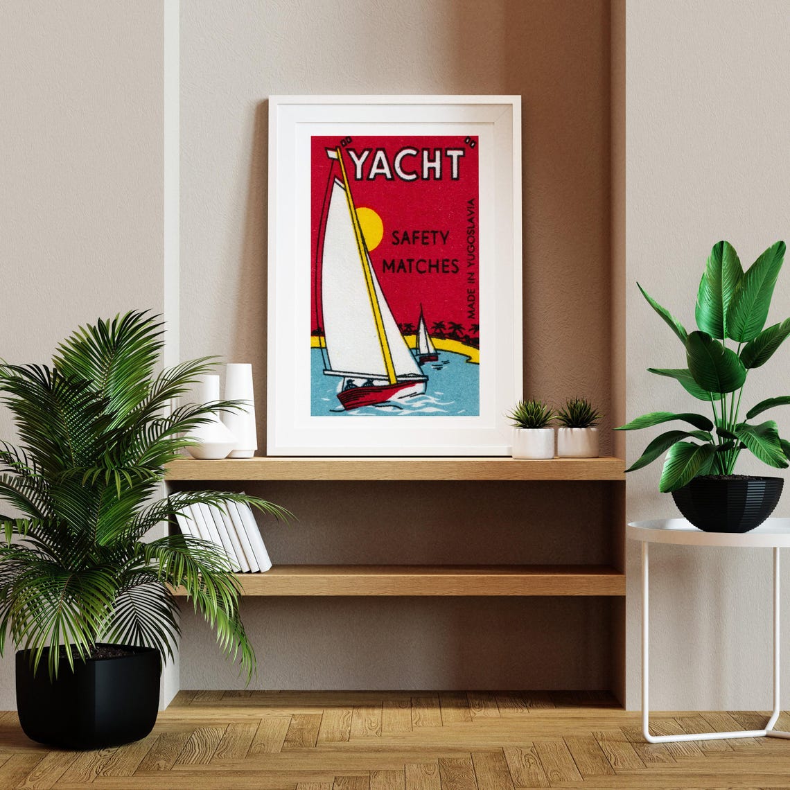 Yacht Safety Matches Sailboat Vintage Yugoslavia Matchbox Poster - Image 2