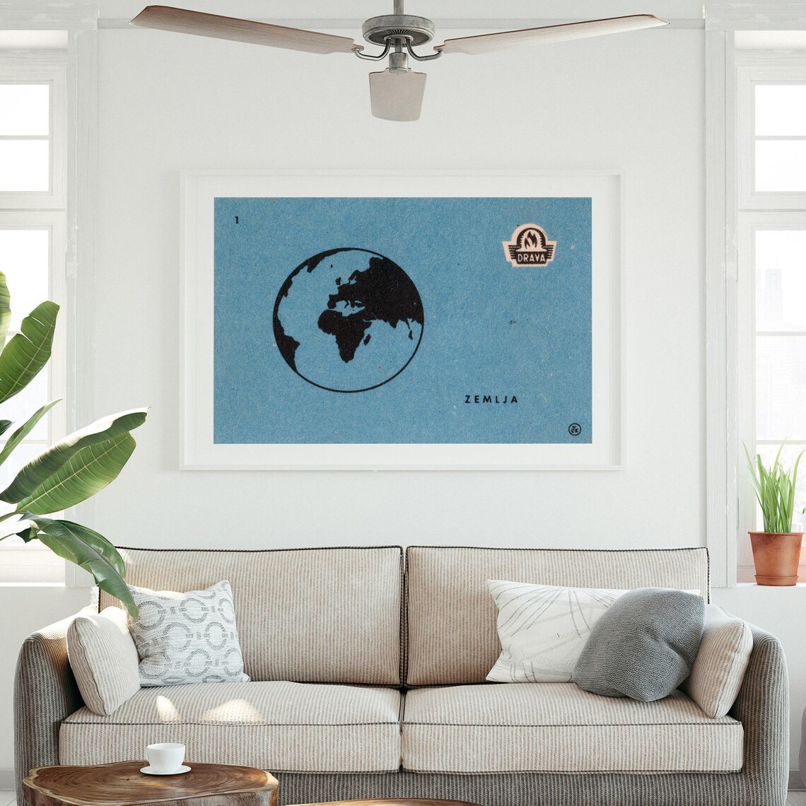 Planet Earth From Space Vintage Poster Print - Image 3