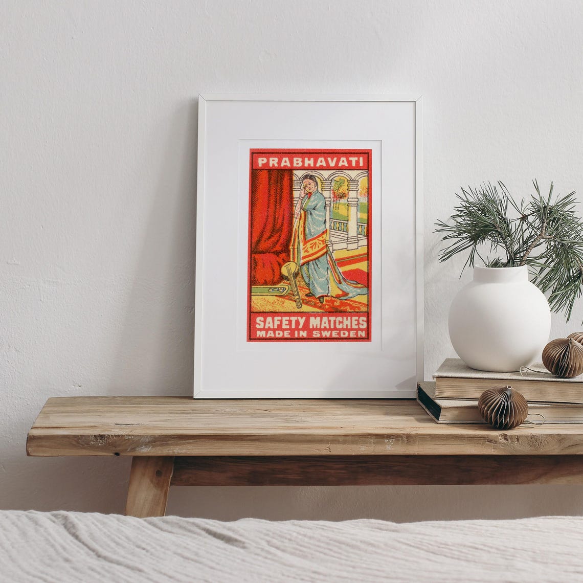 Prabhavati Woman Palace Doorway Swedish Safety Matches Poster - Image 3