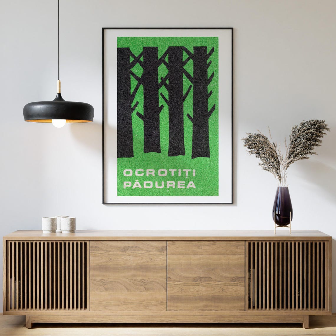 Ocrotiti Padurea Protect Forest Romanian Vintage Matchbox Poster - Image 4