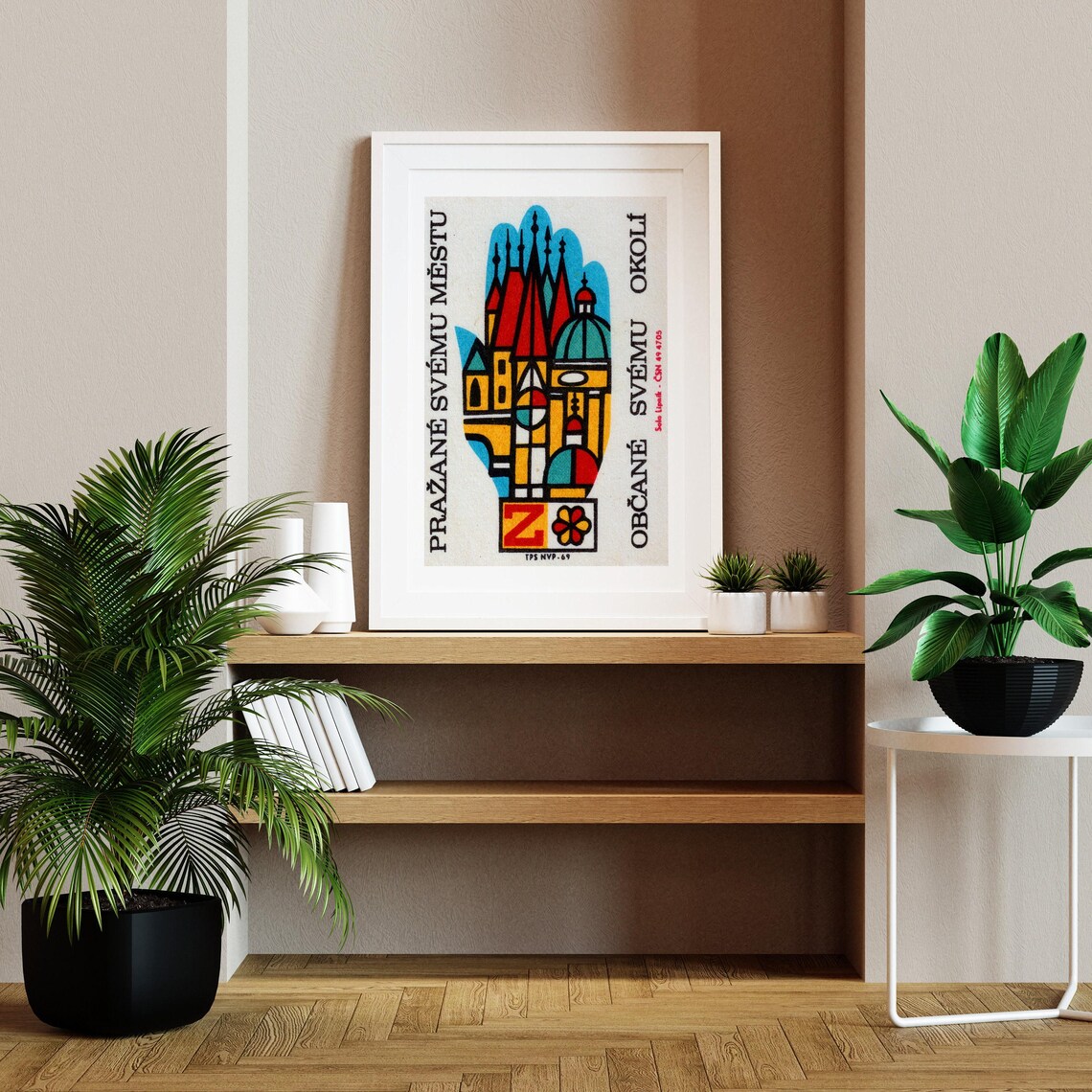 Prague City Towers NVP 69 Czech Matchbox Label Landmark Art Poster - Image 2