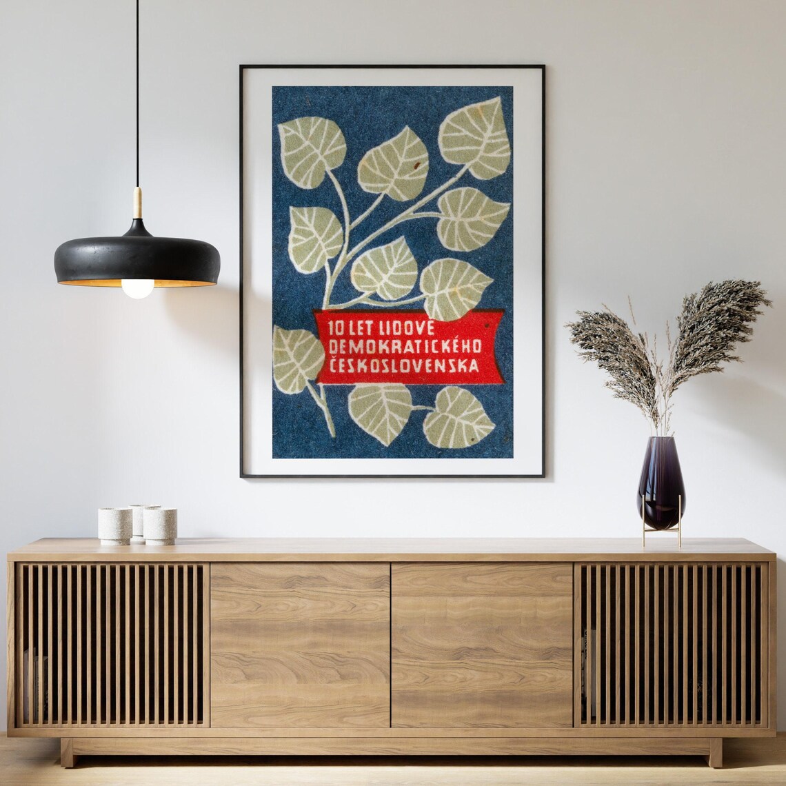 Czechoslovakia 10th Anniversary Vintage Matchbox Art Print - Image 4