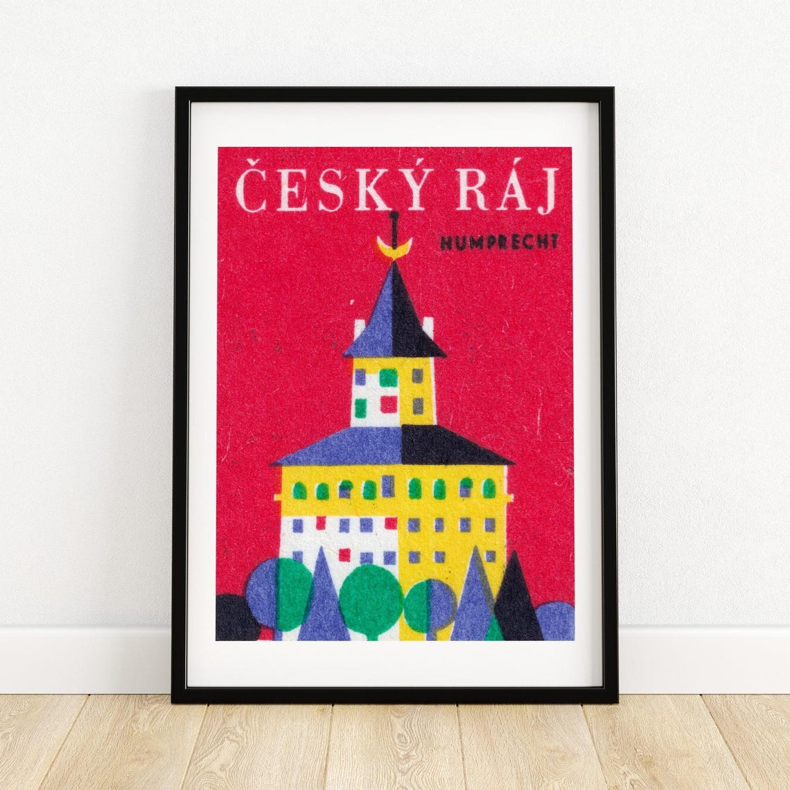 Cesky Raj Humprecht Chateau Vintage Czech Matchbox Label Poster