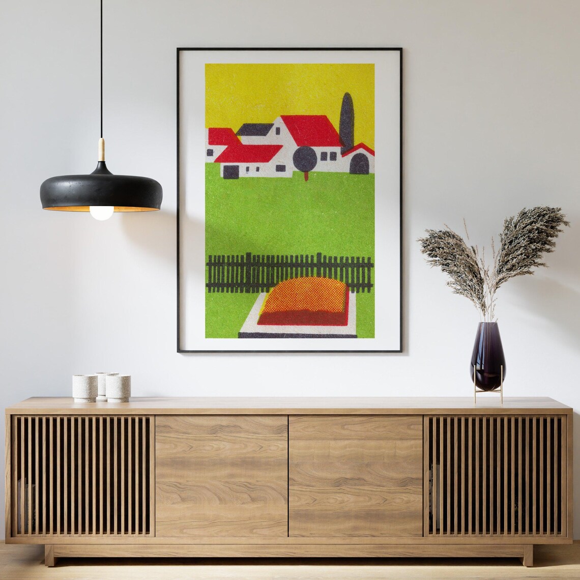 Countryside Cake Matchbox Vintage Eastern Europe Poster - Image 4