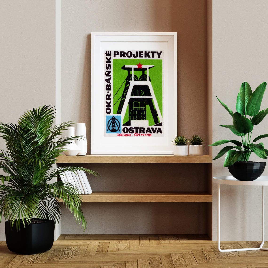 Ostrava Mining Tower Regional Mine Projects Czech Matchbox Poster - Image 2