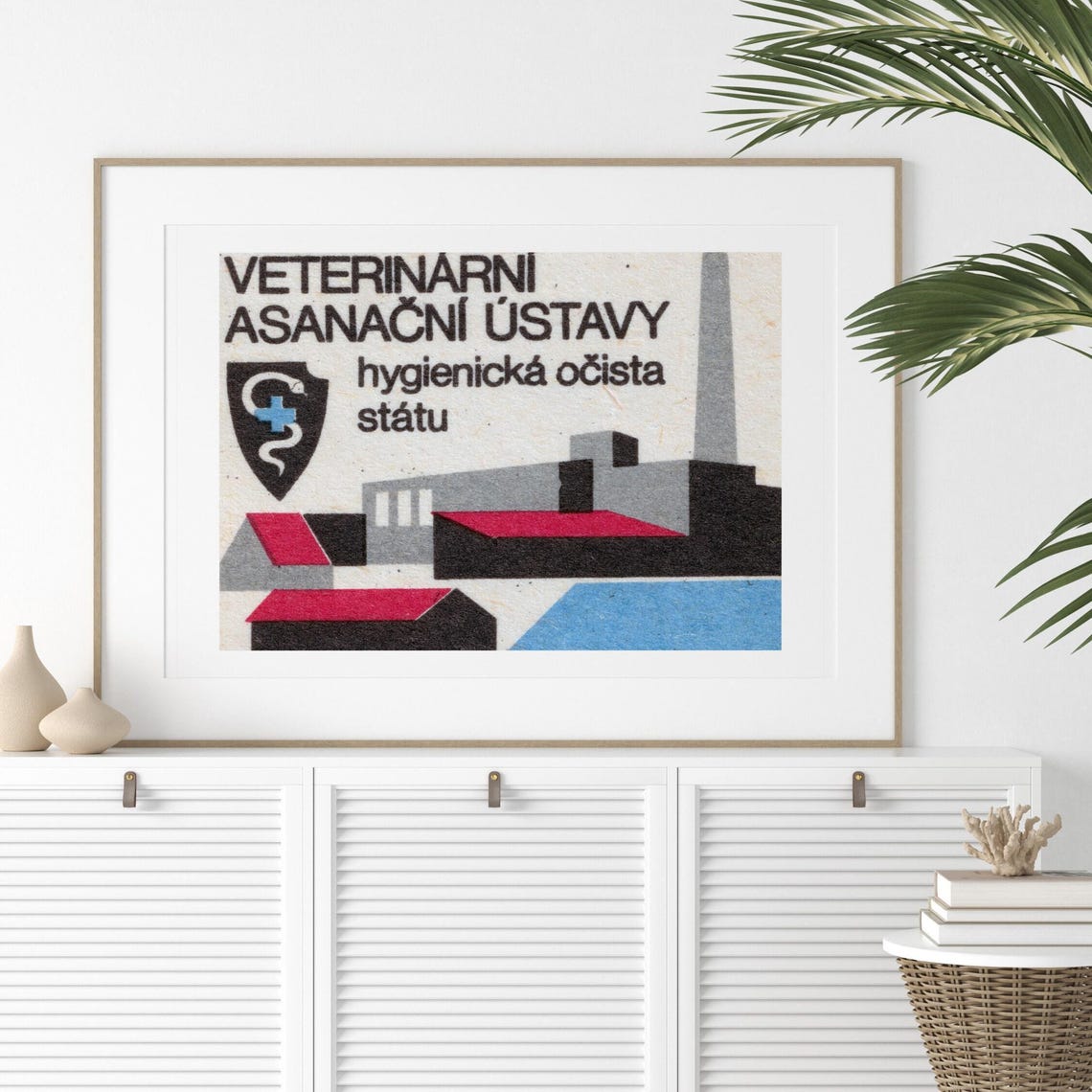 Veterinary Sanitation Institute Industrial Vintage Matchbox Poster - Image 2