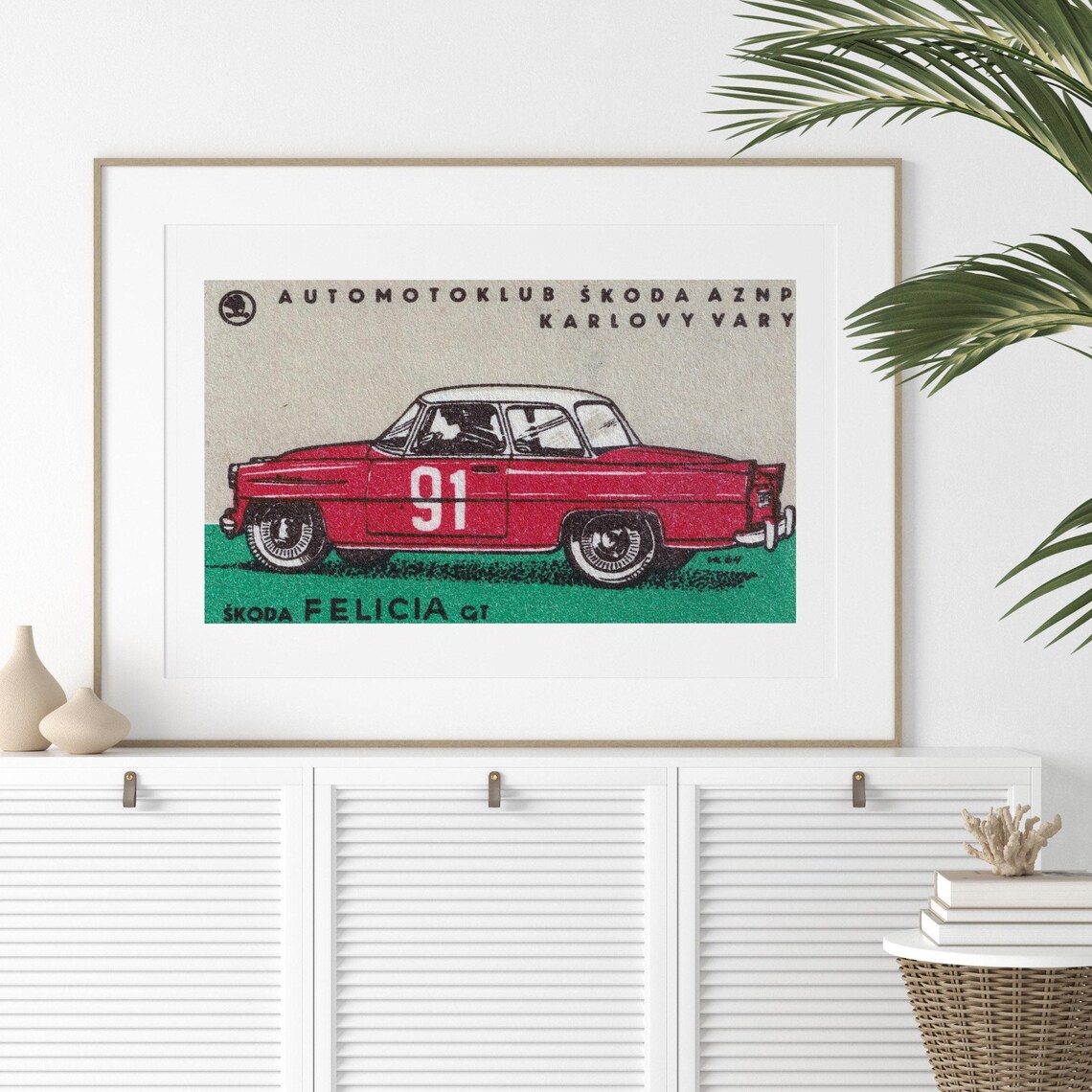 Skoda Felicia GT Race Car Automotoklub Karlovy Vary Vintage Poster - Image 2