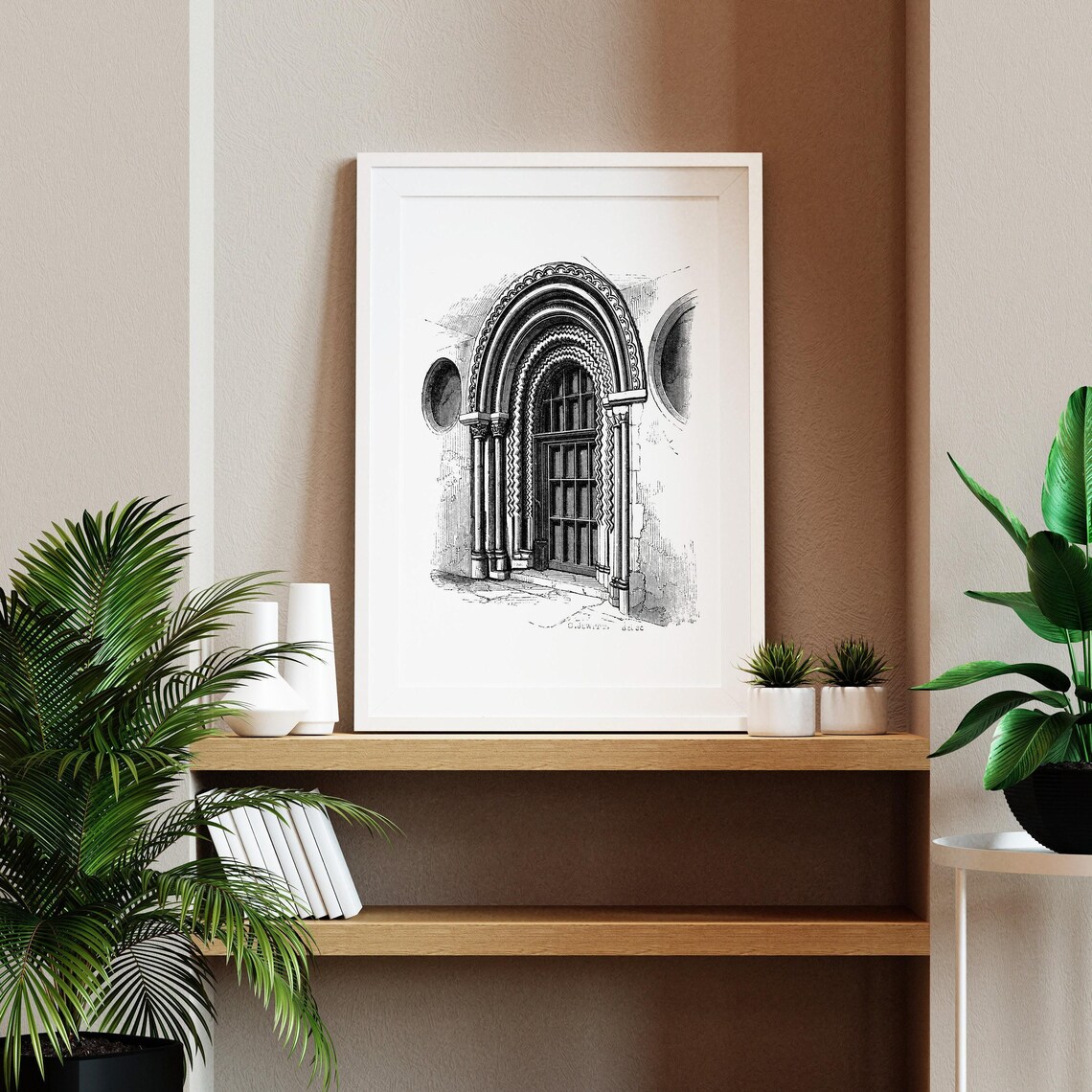 Ornate Norman Doorway Oxford Romanesque Carving Detail Poster - Image 2