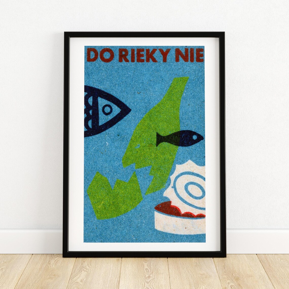 Polluted Water Fish Vintage Czech Art Print